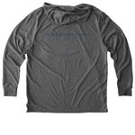 The greatest gift of leadership, a Aluminum Grey Allmade Eco Triblend Hoodie Tee (back-view)