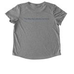 The greatest gift of leadership, a Aluminum Grey Allmade Eco Triblend Women?s Scoop Neck Tee (back-view)