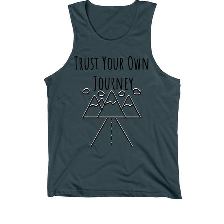Trust Your Own Journey&nbsp;, a Dark Grey Premium Cotton Tank