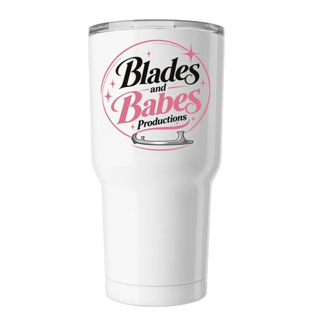 Blades and Babes Productions, a White Insulated Tumbler