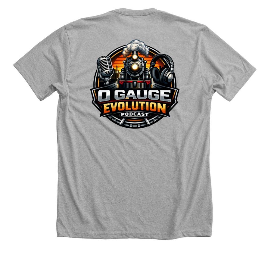 OGE Podcast shirt, a Athletic Heather Premium Unisex Tee (back-view)