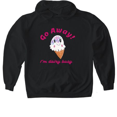 Dairy Busy, a Black Gildan Softstyle Pullover Hoodie