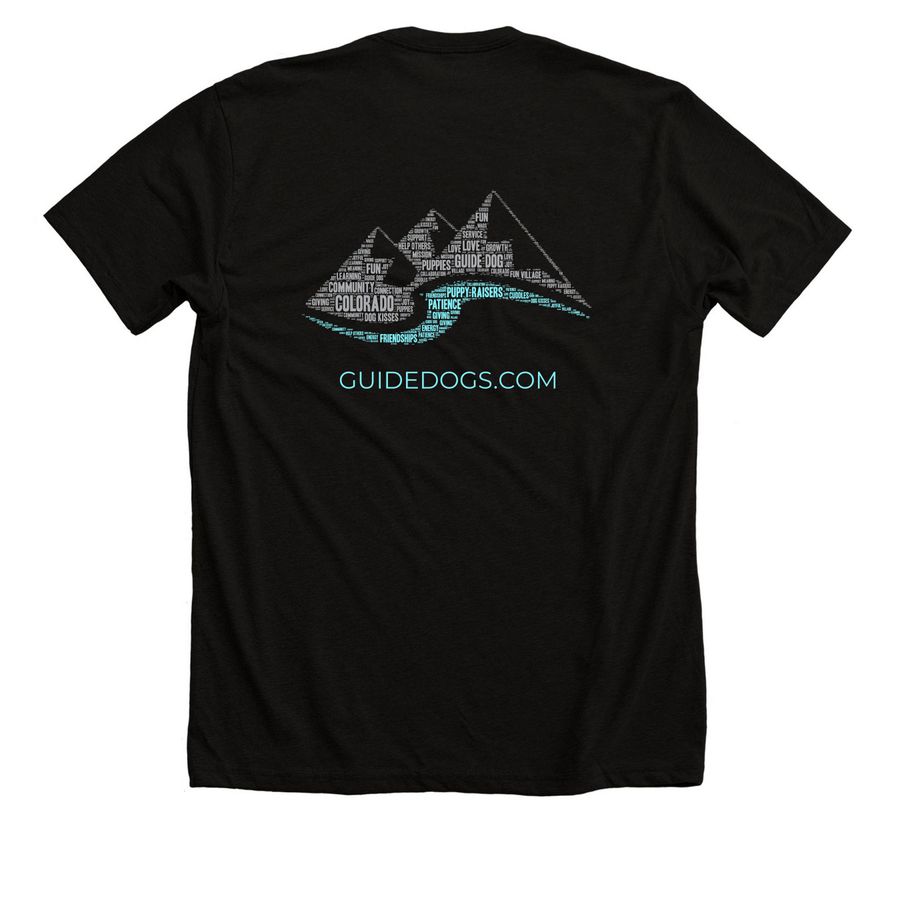 GDB CO T-shirts, a Solid Black Blend Premium Unisex Tee (back-view)