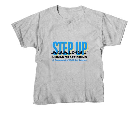 Step Up Against Human Trafficking, a Sport Grey Youth Unisex Tee