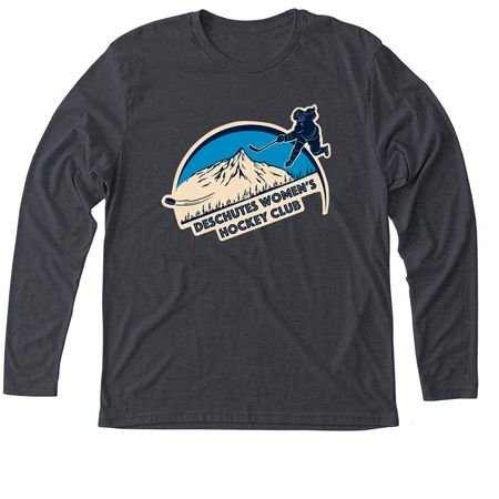 Deschutes Women's Hockey Club, a Vintage Navy Triblend Long Sleeve Tee