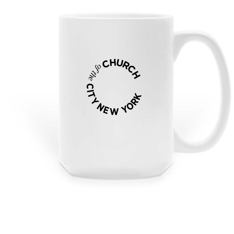 CHURCH.NYC MUG, a White Large Coffee Mug