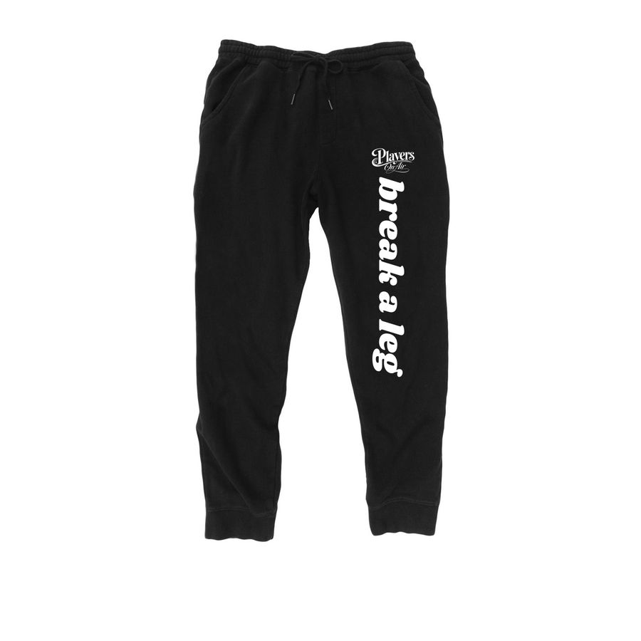 Players on Air Sweat Pants, a Black Midweight Fleece Joggers
