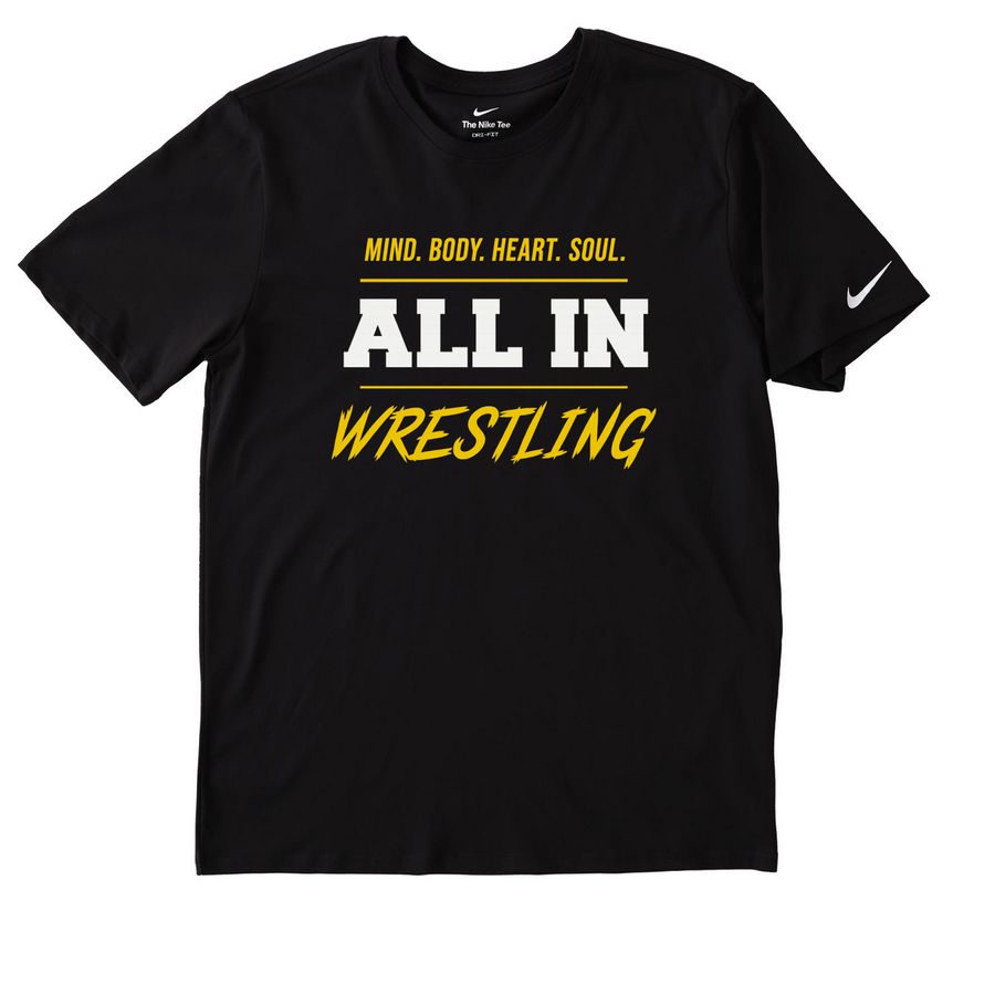 Nike Gable All In, a Black Nike Dri-FIT Jersey Blend Performance Tee