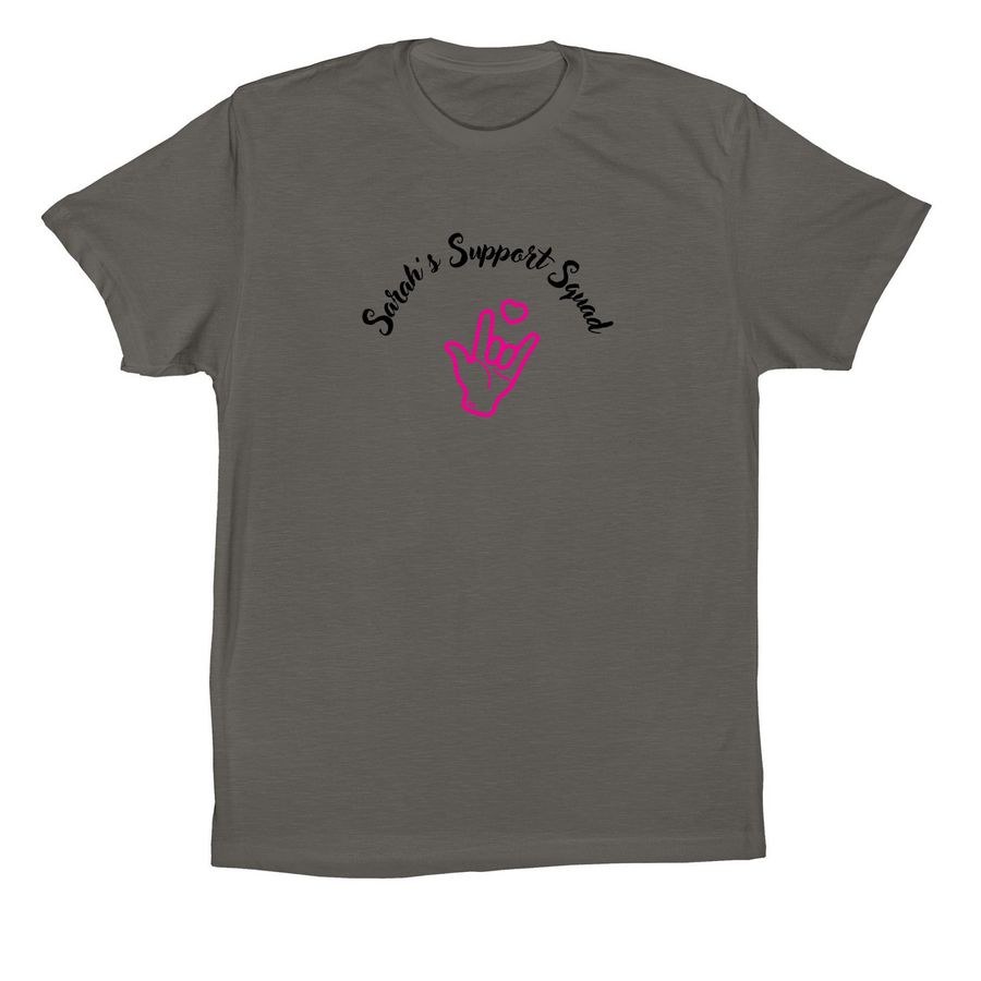 Sarah's support squad-love, a Asphalt Premium Cotton Tee