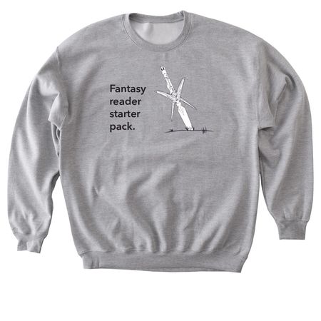 Fantasy Reader Starter Pack (light), a Sport Grey Softstyle Crewneck Sweatshirt