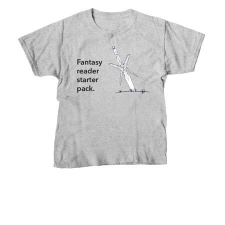 Fantasy Reader Starter Pack (light), a Sport Grey Youth Unisex Tee