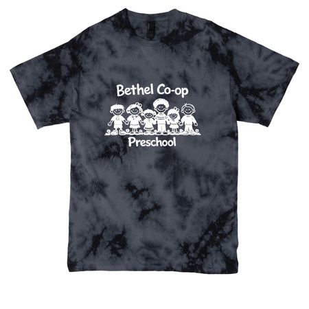 Adult/youth (White Design), a Black Crystal Tie Dye Tee