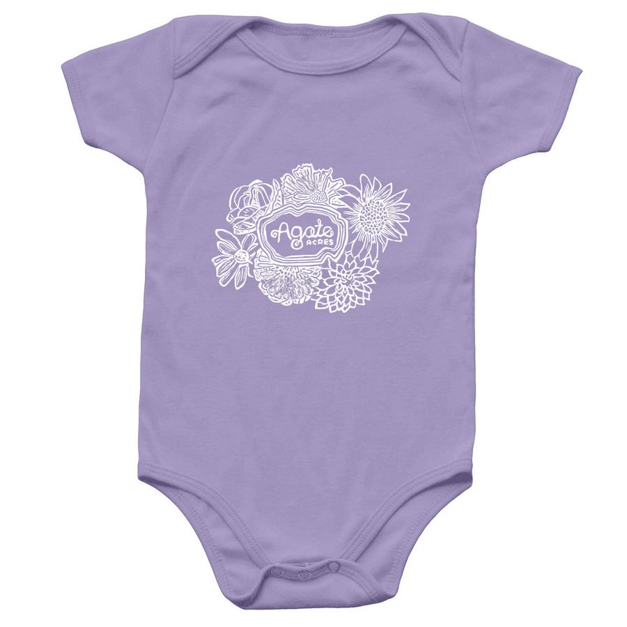 Baby Onesie - Flower Logo, a Lavender Infant Onesie
