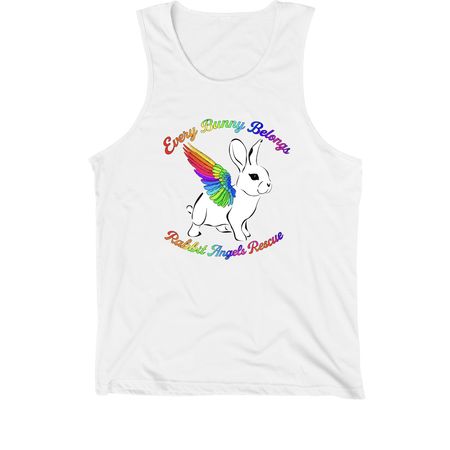 Every Bunny Belongs, a White Premium Cotton Tank
