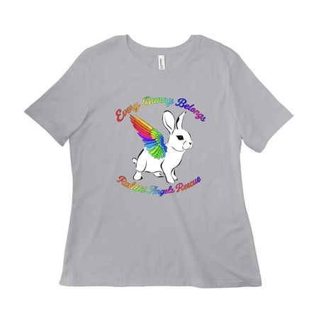 Every Bunny Belongs, a Solid Athletic Grey Women?s Relaxed Cotton Tee
