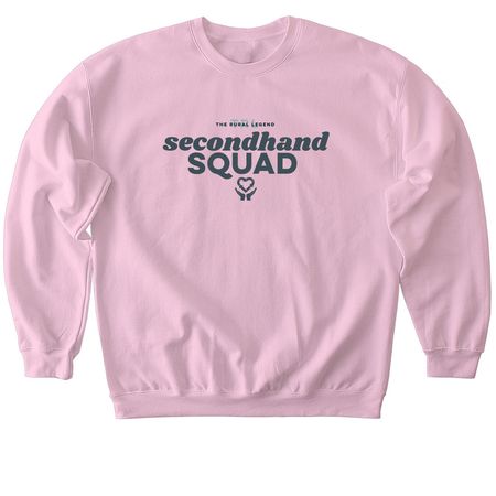 Secondhand Squad Breast Cancer Campaign, a Light Pink Softstyle Crewneck Sweatshirt