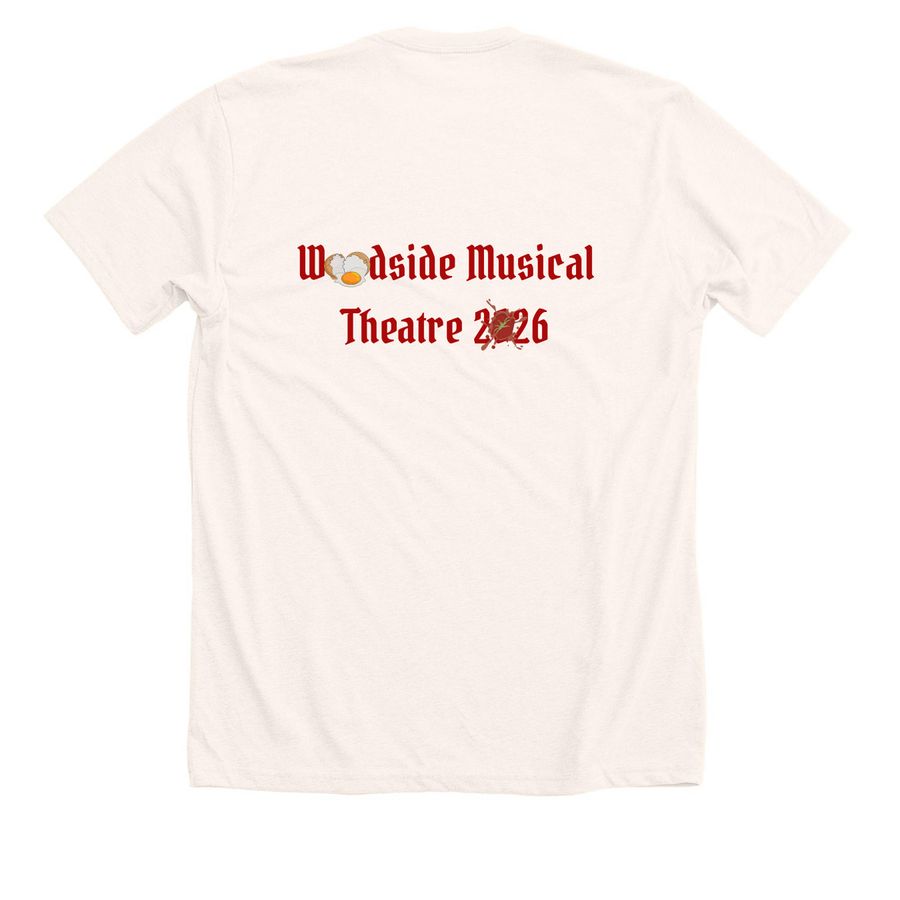 Something Rotten Show Shirt!, a Heather Natural Premium Unisex Tee (back-view)