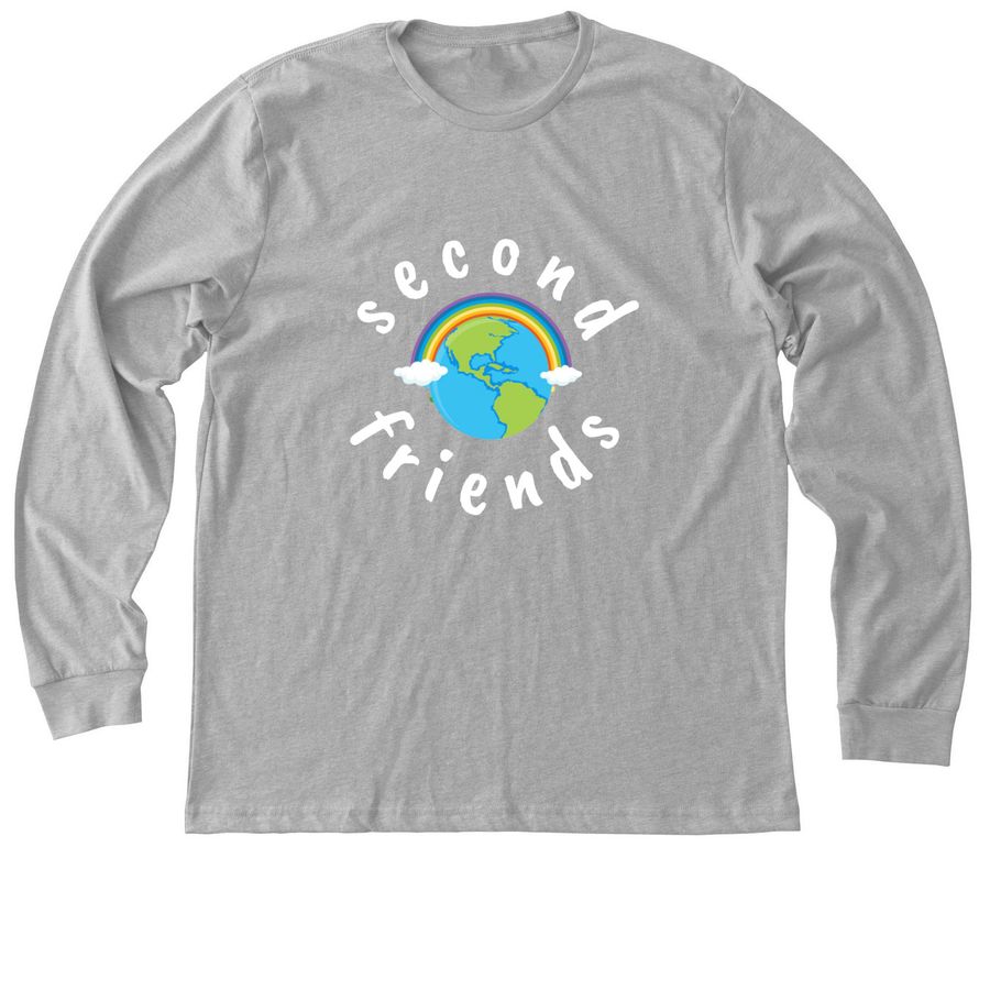 Rainbow Earth, a Athletic Heather Premium Long Sleeve Tee
