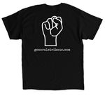 General Strike Los Angeles, a Black Classic Unisex Tee (back-view)