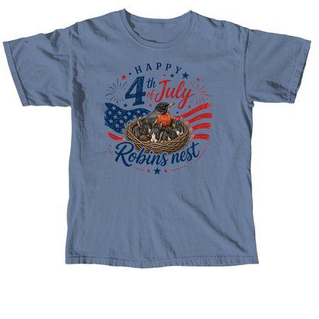 4th of July, a Blue Jean Comfort Colors Unisex Tee