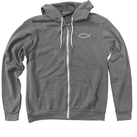 BadFish Hope Dealer, a Deep Heather Zip Up Hoodie