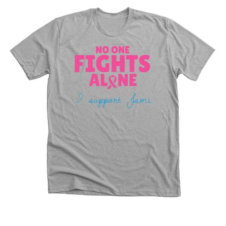 Jami's fight against breast cancer, a Athletic Heather Premium Unisex Tee