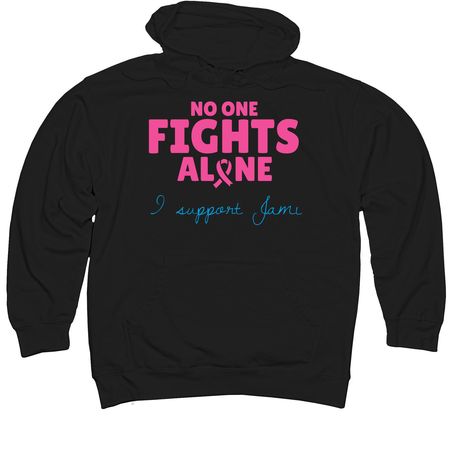 Jami's fight against breast cancer, a Black Midweight Pullover Hoodie