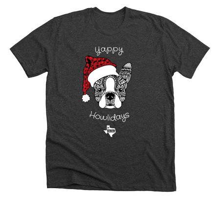 Yappy Howlidays from STBTR, a Dark Grey Heather Premium Unisex Tee