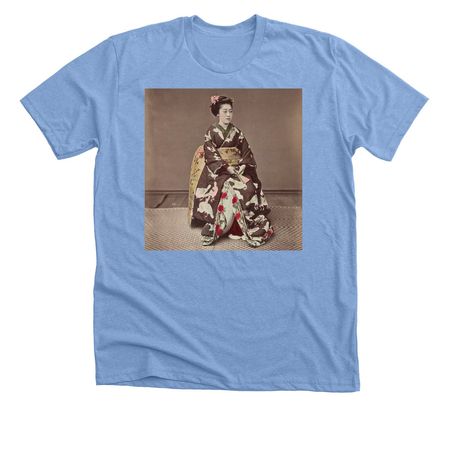 Jus' Sittin', a Heather Carolina Blue Premium Unisex Tee