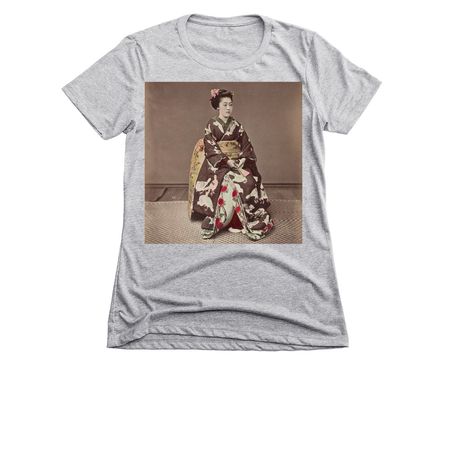 Jus' Sittin', a Dark Heather Grey Women's Slim Fit Tee