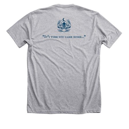 The Black Bird Oracle Book Cover, a Athletic Heather Premium Unisex Tee (back-view)