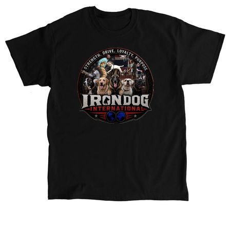 IronDog International, a Black Classic Unisex Tee