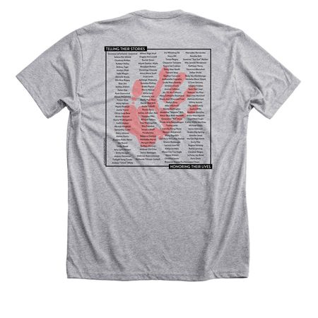 STAY RESILIENT, a Athletic Heather Premium Unisex Tee (back-view)