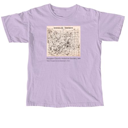 1940 Map of Douglas County, a Orchid Comfort Colors Unisex Tee