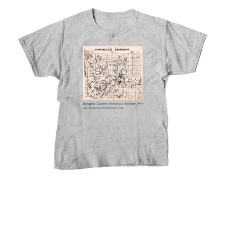 1940 Map of Douglas County, a Sport Grey Youth Unisex Tee
