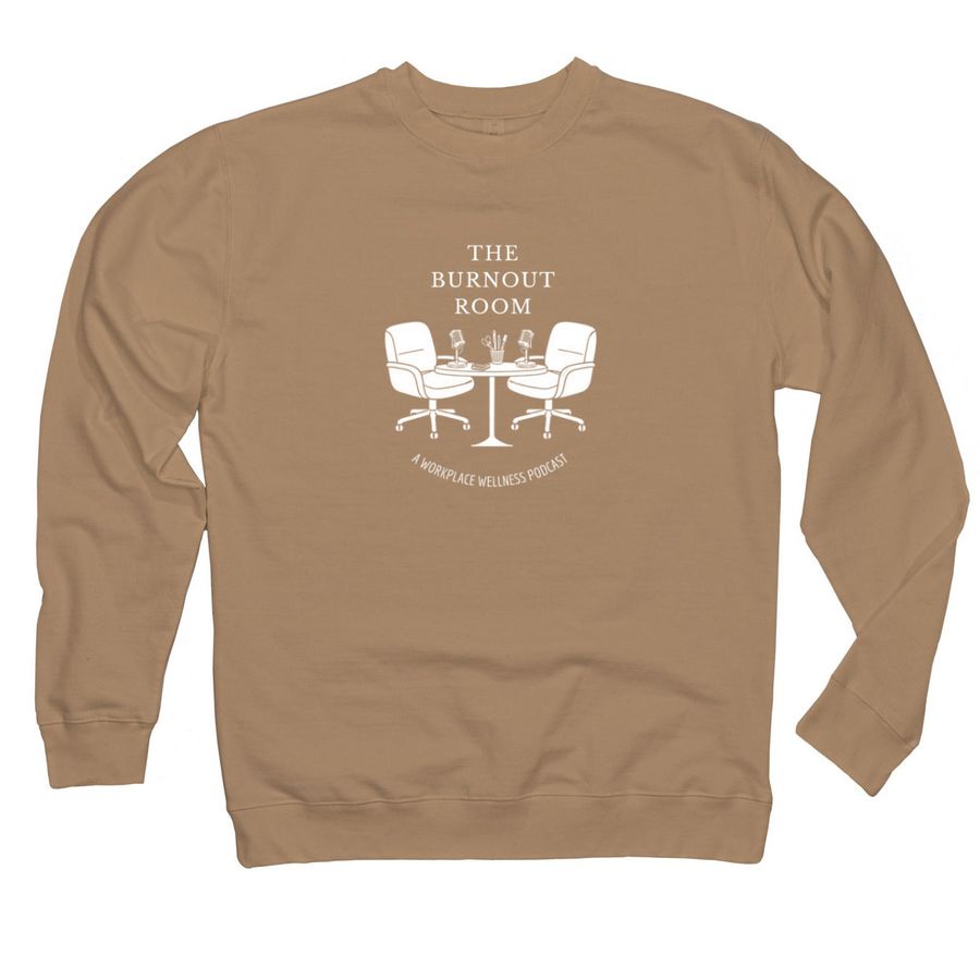 TBR: Shirts & Sweats w/ Large White Logo, a Sandstone Midweight Crewneck Sweatshirt