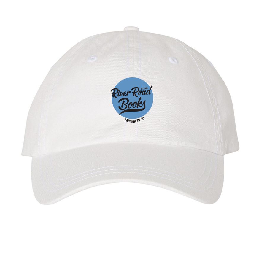 River Road Books - hats, a White Printed Pigment Dye Baseball Cap