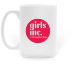 Girl Dad Mug, a White Large Coffee Mug (back-view)