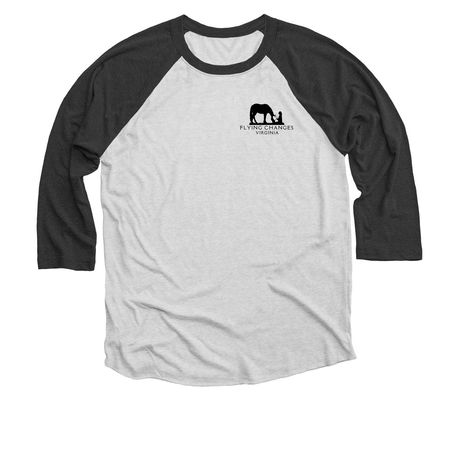 FCVA Merch!, a Black and Heather White 3/4 Sleeve Baseball Tee