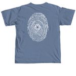 Mission Roll Call (Still Here), a Blue Jean Comfort Colors Unisex Tee (back-view)