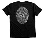 Mission Roll Call (Still Here), a Black Heather Premium Unisex Tee (back-view)