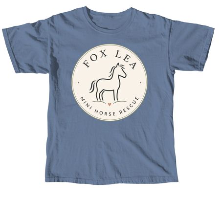 Fox Lea Mini Horse Rescue, a Blue Jean Comfort Colors Unisex Tee