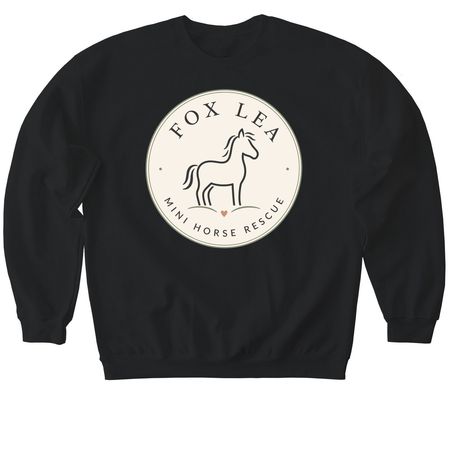 Fox Lea Mini Horse Rescue, a Black Softstyle Crewneck Sweatshirt