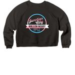 Radically Pro-Transgender, a Black Women's Premium Cropped Raglan Sweatshirt (back-view)