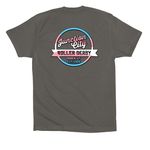 Radically Pro-Transgender, a Asphalt Premium Cotton Tee (back-view)