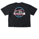 Radically Pro-Transgender, a Black Comfort Colors Boxy Tee (back-view)