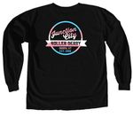 Radically Pro-Transgender, a Black Comfort Colors Long Sleeve Tee (back-view)
