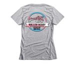 Radically Pro-Transgender, a Dark Heather Grey Women's Slim Fit Tee (back-view)