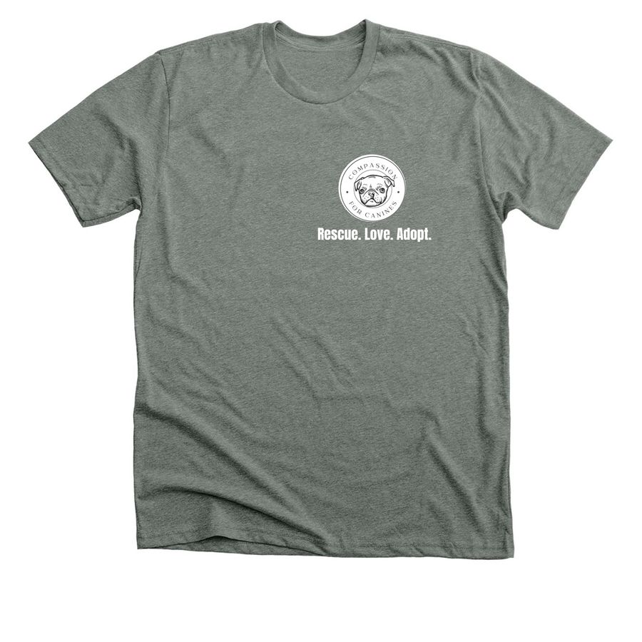 C4C pocket logo, a Deep Heather Premium Unisex Tee