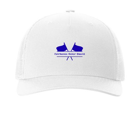 FMB Color Guard Hats, a White Printed Five-Panel Trucker Cap
